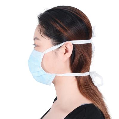 China Adult Factory Selling Face Mask String Tie-on Reusable Medical Face Mask Disposable Face Mask Back Protective Flat for sale