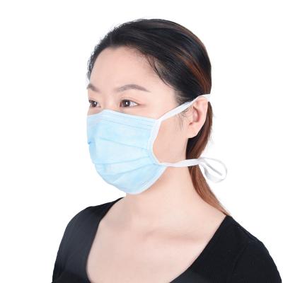 China Wholesale Adult Disposable Sheet Surgical Mask 3 Ply Disposable Mask Face String Tie-On Disposable Back Protective Face Mask for sale