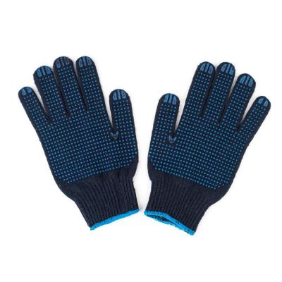 China Anti-Slip Cotton Knitted Safety Working Gloves With PVC Dotted for sale