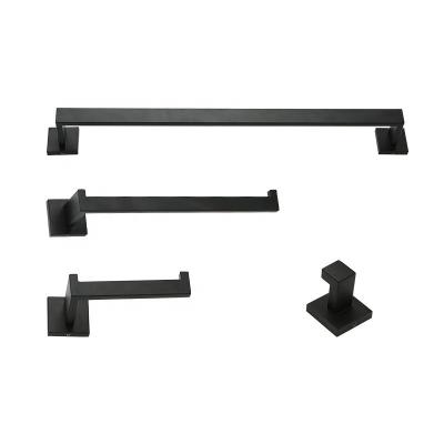 China Factory Direct Selling Modern Design Black Modern Stainless Steel Bathroom Available Towel Rack for sale