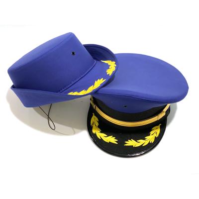 China Army Cap And Personal High Quality Military Hats Officer Aviation Security Hat Cap Military Army for sale