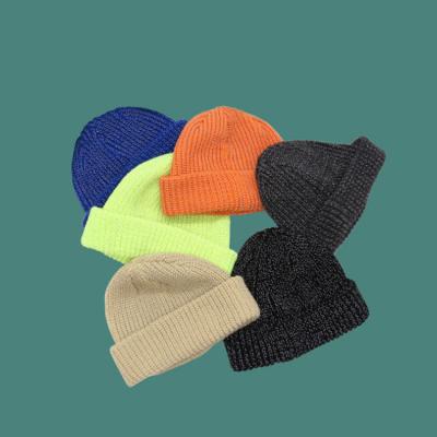 China Wool Beanie Hat Rainbow Reflective Running COMMON Reflective Hat With Inner Fleece for sale