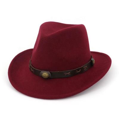 China High Quality Hot Selling Red Men's Accessory Eco-friendly Cowboy Hats For Men Customized Buying for sale