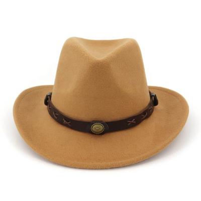 China Fedora Western Cowboys Hats Warm Woolen Women's Picture Factory Direct Sales Suppliers Buy Cowboy Hat for sale