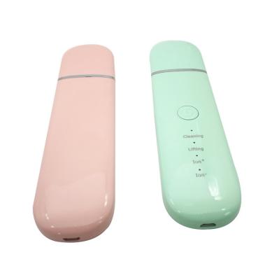 China Rechargeable Handheld Ultrasonic Facial Scrubber Equipment Skin Rejuvenation Skin Instrument Rechargeable Beauty And Personal Care for sale