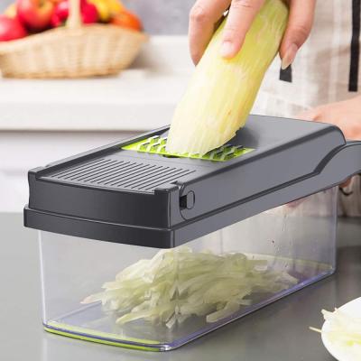 China Chopper Mandoline Slicer Cutter Viable Vegetable Chopper and Grater 12 in 1 Vegetable Slicer Cheese Slicer Onion Chopper for sale