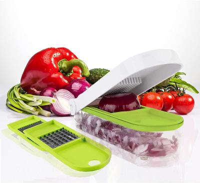 China Viable Food Chopper Kitchen Cutter Dicer Chopper Pro Vegetable Chopper Slicer Onion Dicer with 2 Blades for sale