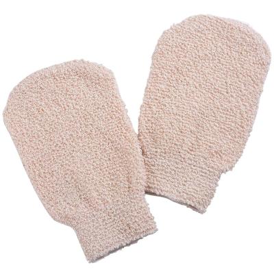 China All Natural 1Pair Shower Glove Exfoliating Natural Bamboo Fiber Bath Glove Skin Spa Bath Exfoliating Scrubber Washcloths for sale