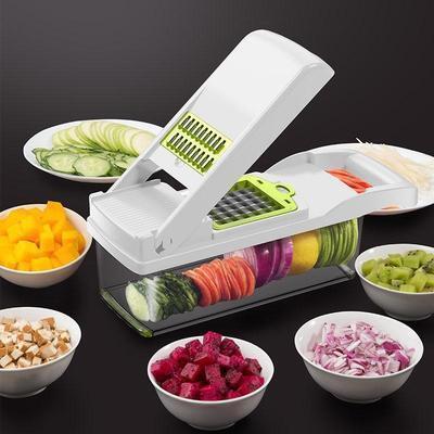 China Viable Kitchen Vegetable Cleaver Fruit Cheese Cutter With 3 Blade Vegetable Chopper Slicer Cutter Potato Onion Dicing Cleaver for sale