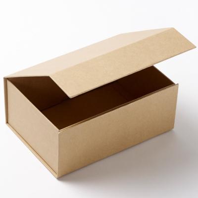 China Recycled Recycled Materials A5 Natural Brown Kraft Paper Deep Gift Box for sale