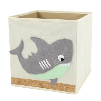 China Nonwoven Fabric Viable Home Whale Storage Animal Collapsible Storage Boxes for Dress Clothes Toy Stackable Bins Organizer Collapsible for sale