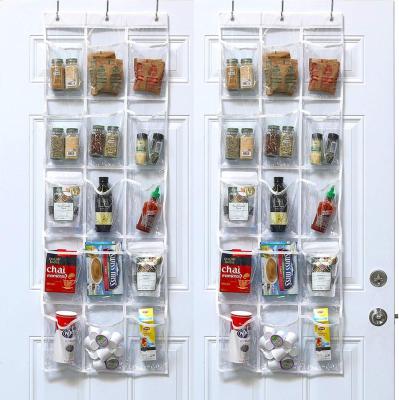 China Crystal Clear Over The Door Household Items 24 Pockets Organizer For Baby Nursery Simple Viable Hanging Kids Closet Storage Room for sale