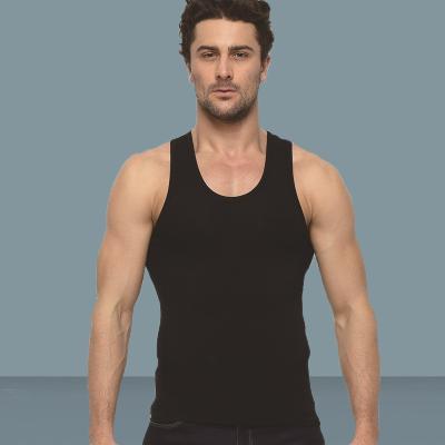 China Wholesale Men's Sleeveless Tight Push-Up Summer Absorption Shirt Sports Slim Stretch Fitness Breathable Sweat Shirt for sale