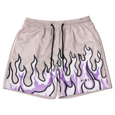 China 2023 Factory Direct Sales Summer Flame QUICK DRY Basketball Shorts Sports Casual Fitness Breathable Quick Dry Mesh Shorts Custom Logo for sale