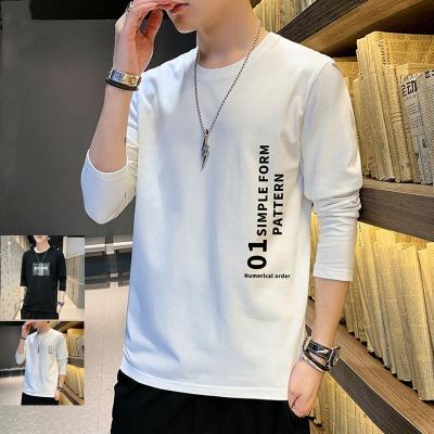 China New Fashion Spring QUICK DRY T-shirt Men's Long Sleeve Cotton Plus Size Men's Clothing Casual Loose Round Neck for sale