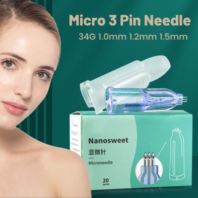 China beauty mesotherapy Skin Tightening Anti-aging injection 3 pin multi needle for sale