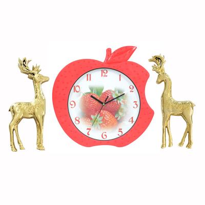 China Modern European Style Deer Clocks NE-AF862 Bed Room Clocks Cartoon Home Wall Clock for sale