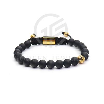 China FASHIONABLE Custom 6mm Charm Beads Stretch Natural Stone Lava Bead Bracelet Wholesale for sale