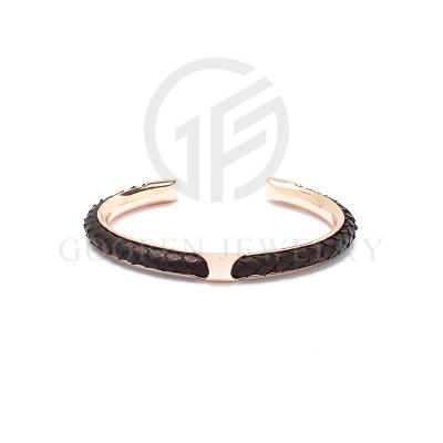 China Real Trendy Trendy Products Python Leather Bangle Bracelet For Women Jewelry Wholesale for sale