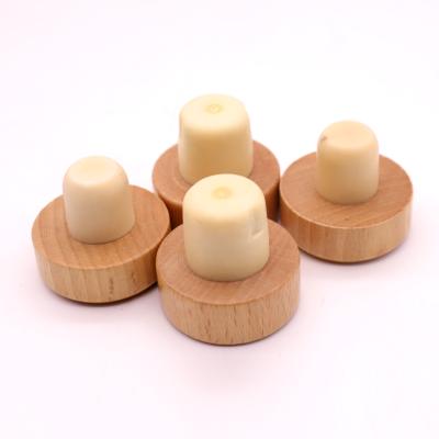 China Corrupt/Resile/Non Contain Glue Cap Wooden Cork Bottle Stopper For Glass Bottle Stopper Alcohol Drinks Cork Wood Stopper for sale