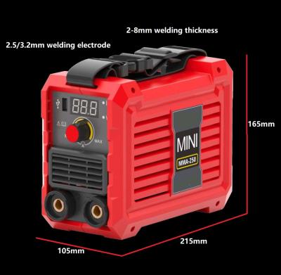 China MMA250 Mini Stores Portable Inverter Building Material Muttahida Majlis-e-Amal IGBT ARC Welder Welding Machine for sale