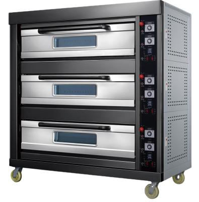 China Household Temperature Control 3 Drawer 9 Trays Gas Oven Machine For Sale Bread Baking Ovens for sale