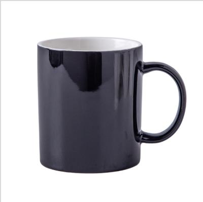 China Wholesale Custom Stocked Porcelain Mugs Empty Mugs Plain White Black Ceramic Sublimation Coffee Mugs Mugs With Logo for sale