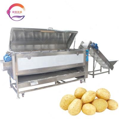 China Automatic Snack Factory Industrial Potato Peeler Skin Removing Potato Washing and Peeling Continuous Type Spiral Machine for Heavy Duty for sale