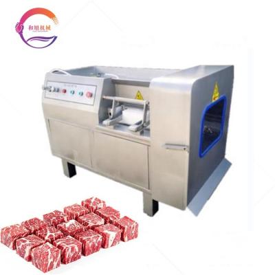 China Salmon Tuna Fish Dicer Cubes Fresh Meat Machine Automatic Meat Cube Dicing Frozen Making Plant for sale