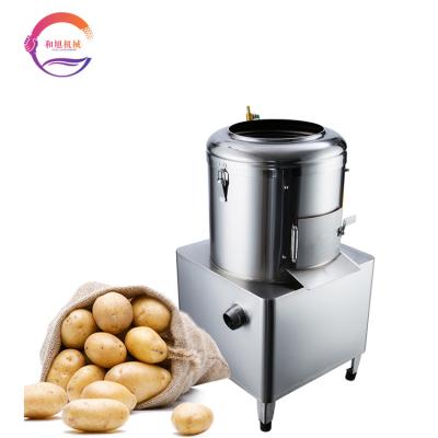 China Snack Factory Potato Peeling And Washing Restaurant Use Small Rotating Potato Peeler Model And Seal Machine for sale