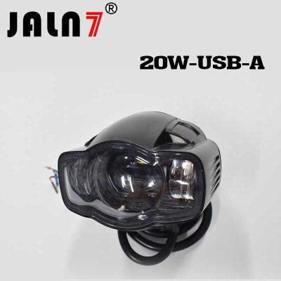 China Motorcycle Headlight Led JALN7 20W USB Charge Driving Lights Fog Light Off Road Lamp Car Boat Truck SUV ATV Led Light for sale