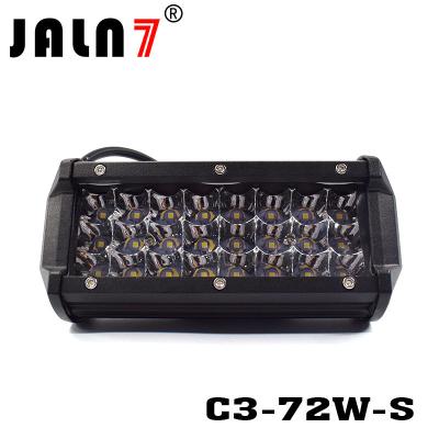 China LED Light Bar JALN7 72W 3Rows Spot LED Driving Lamp Super Bright Off Road Lights LED Work Light Boat Jeep for sale