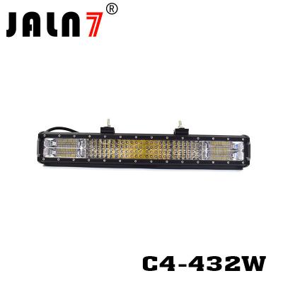 China LED Light Bar JALN7 432W 4Rows Combo Beam LED Driving Lamp Super Bright Off Road Lights LED Work Light Boat Jeep for sale