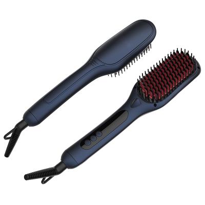 China Customized Exterior Colors Fashion High Quality Smart Heating Daily Hair Care Straightening Negative Ion Comb for sale