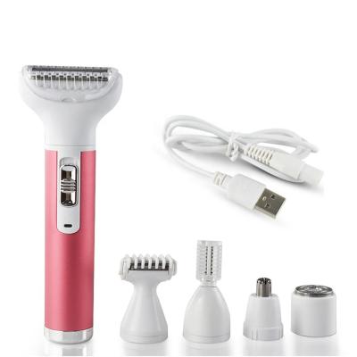 China Twin Blade 5 In 1 Multifunctional Electric Bady Shaver Painless And Safe Portable Hair Removal Control Back Hair Remover for sale