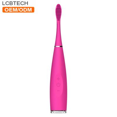 China USB Battery Operated Electric Toothbrush Sonic Vibration Toothbrush Silicone Rechargeable Electric Teeth Cleaning for Adult Home Use for sale