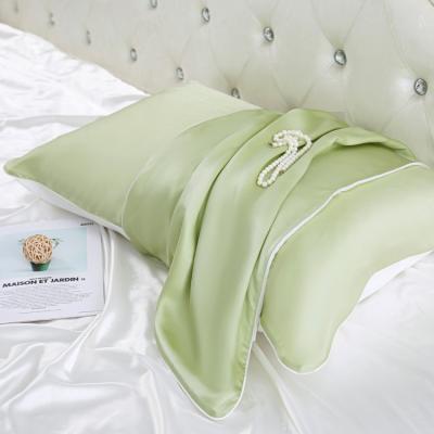 China Sustainable Wholesale Soft Artificial Silk Pillowcase 19momme Silk Pillowcase Throw Satin Pillow Case for sale