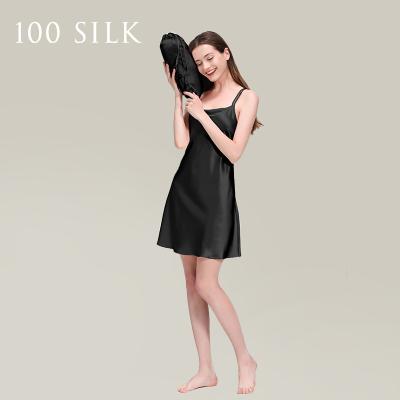 China Breathable Luxury Elegant Silk Nightwear Robe Slips Silk Nightgown Sleep Wear Women Pajamas for sale