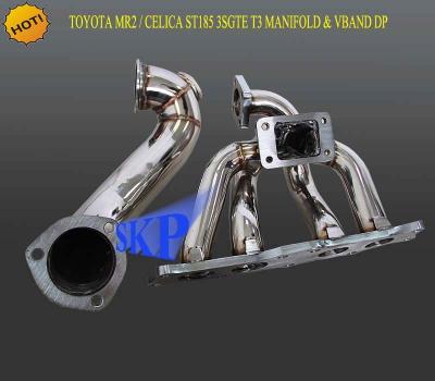 China TOYOTA MR2 CELICA ST185 3SGTE TURBO T3 Manifold+DOWNPIPE Exhaust Manifold TO*YO*TA MR2 CELICA ST185 3S GTE TURBO T3 Manifold + Down Pipe. for sale