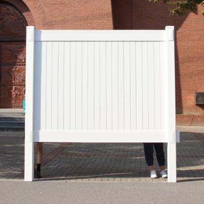 China Virgin Vinyl PVC Fence Panels Post Privacy Full Wall Board Construction Site Easily Assembled Temporary Fence Barrier for sale