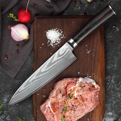 China Detong Factory Direct Supply Sustainable Kitchen 8 Inch Damascus Steel Chef Knife for sale