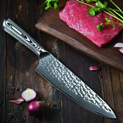 China New Design High Quality Detong 67 Layers Damascus Steel Chef Kitchen Knife Viable DT-DM381 for sale