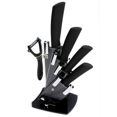 China Hot Sale Amazon Black Blade Ceramic Zirconia Ceramic Blade Knife Set 6 Pcs Set for sale