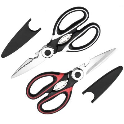 China Universal Kitchen Use 2-Pack Kitchen Scissors Stainless Steel Sharp Shears Heavy Duty Meat Cutting Scissors for sale