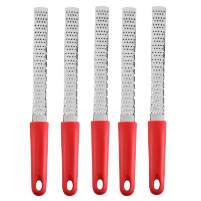 China Detong Stainless Steel Kitchenware Long Stocked Lemon Zester Cheese Grater for sale