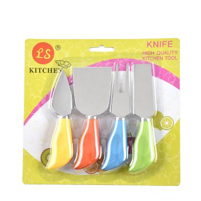 China Stocked Detong 4 Pcs Cheese Knife Set With PP Plastic Handle for sale