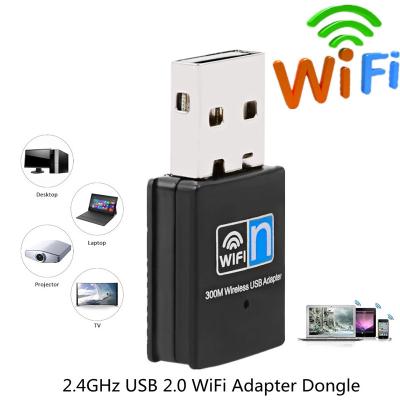 China Hot sale laptop wireless dongle usb wifi adapter realtek 802.11n 300mbps portable usb wifi adapter for PC for sale