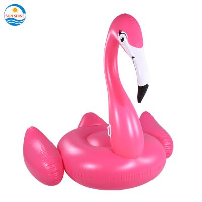 China Wholesale PVC EN71 Inflatable Sun Ride On Flamingo Pool Toy Water Play Inflatable Pool Float for sale