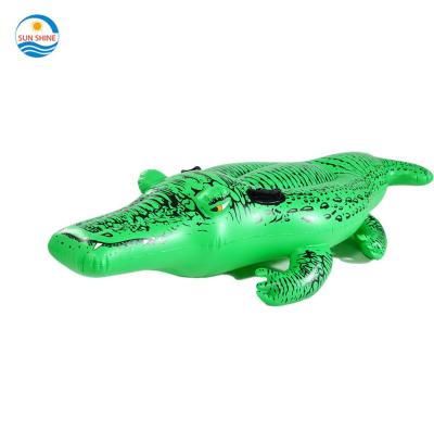 China Custom Factory Eco-Friendly PVC Crocodile Floatie PVC Large Inflatable Crocodile Pool Float Adults Floating Jumper for sale