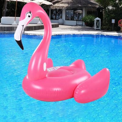 China PVC EN71 Ready To Ship High Quality Pink Adult Size FloatIe Inflatable Flamingo Pool Floats For Adults for sale